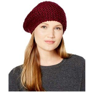 Inc International Concepts Shine Stitch Beret/color cranberry.
